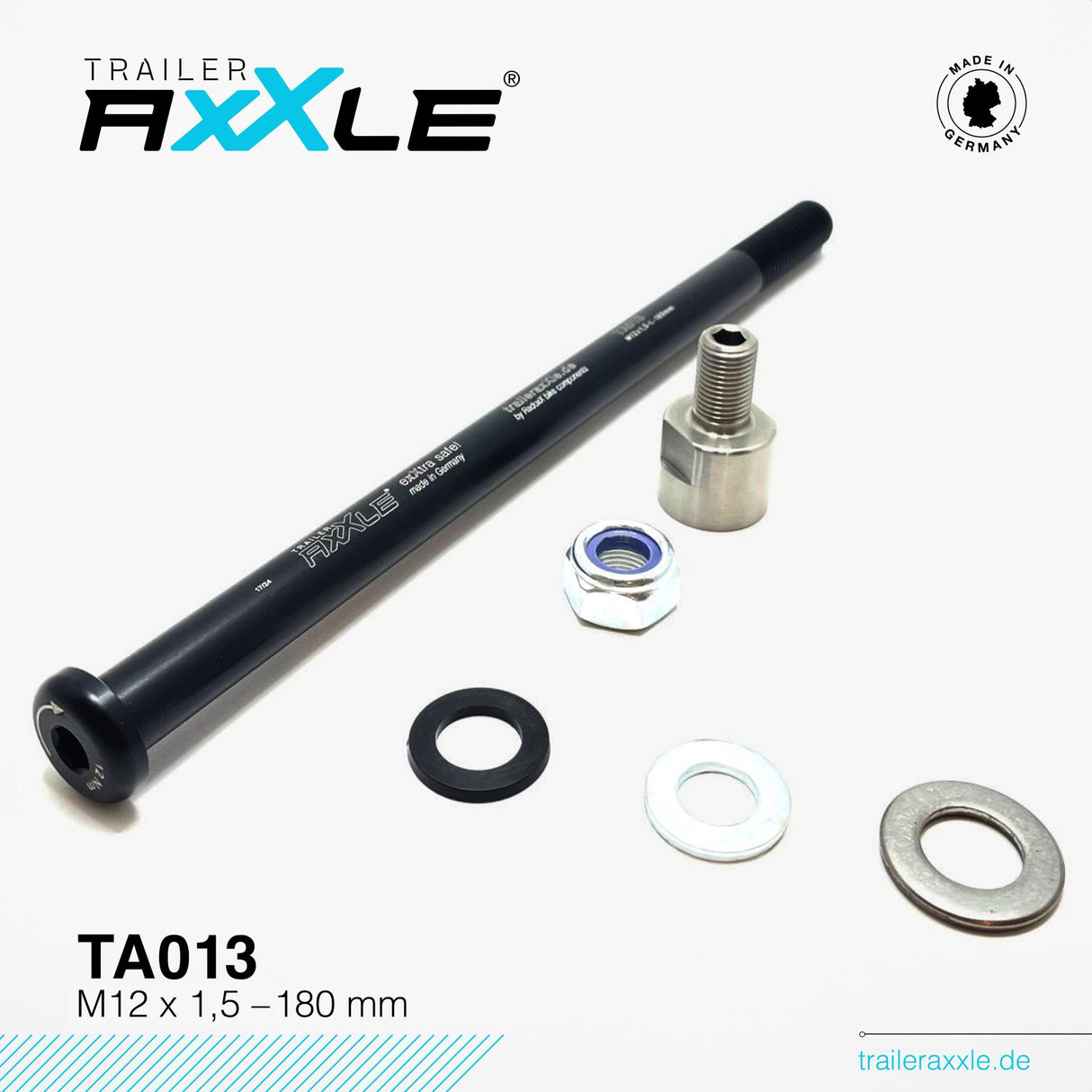 Bobike Radoxx France Axle per il trailer M12X1.5 180mm