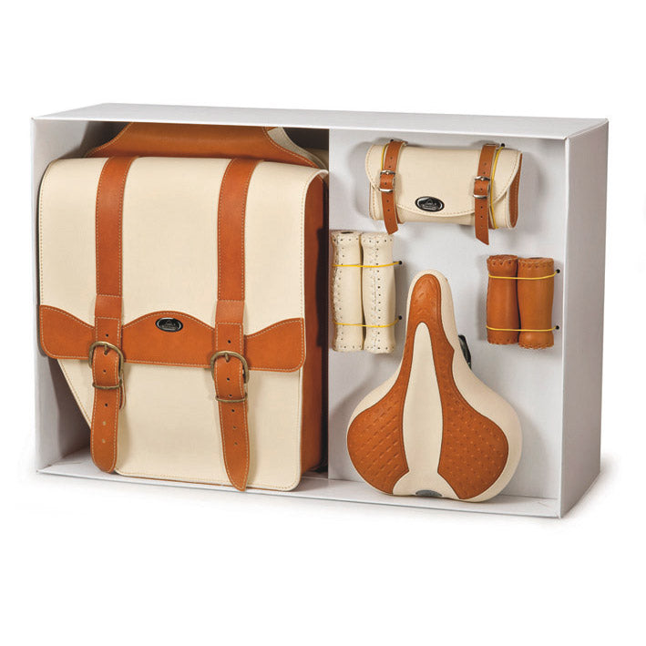Selle Monte Grappa Monte Grappa Set Vintage SMG 4-piece Leather Cream Honey