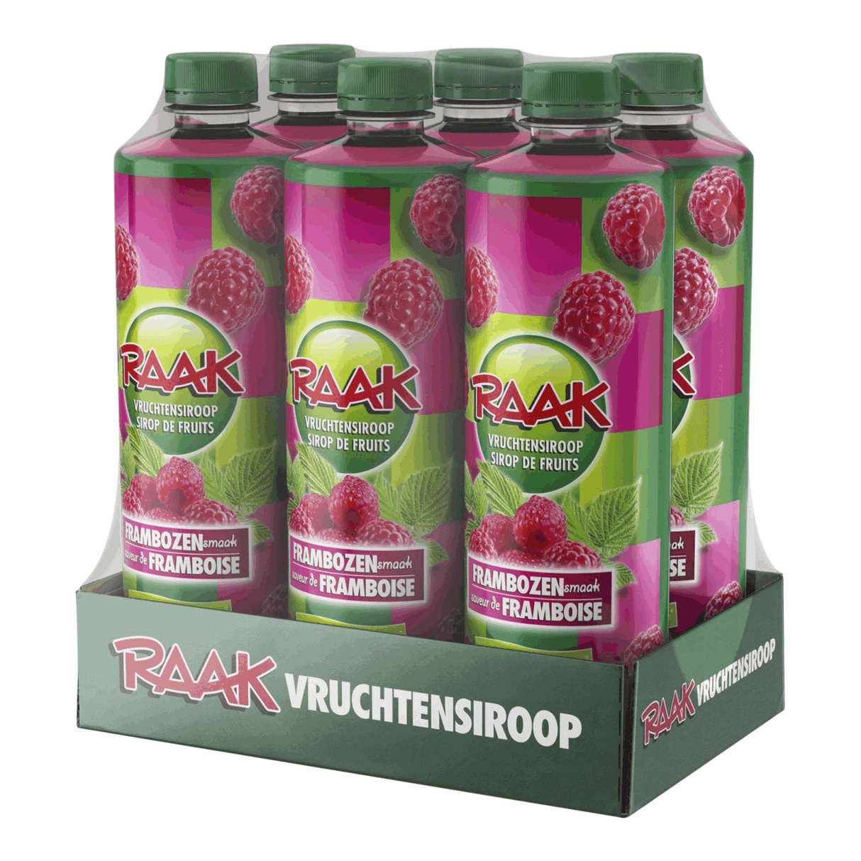 Raak fruktsirap hallon (6x 750ml)