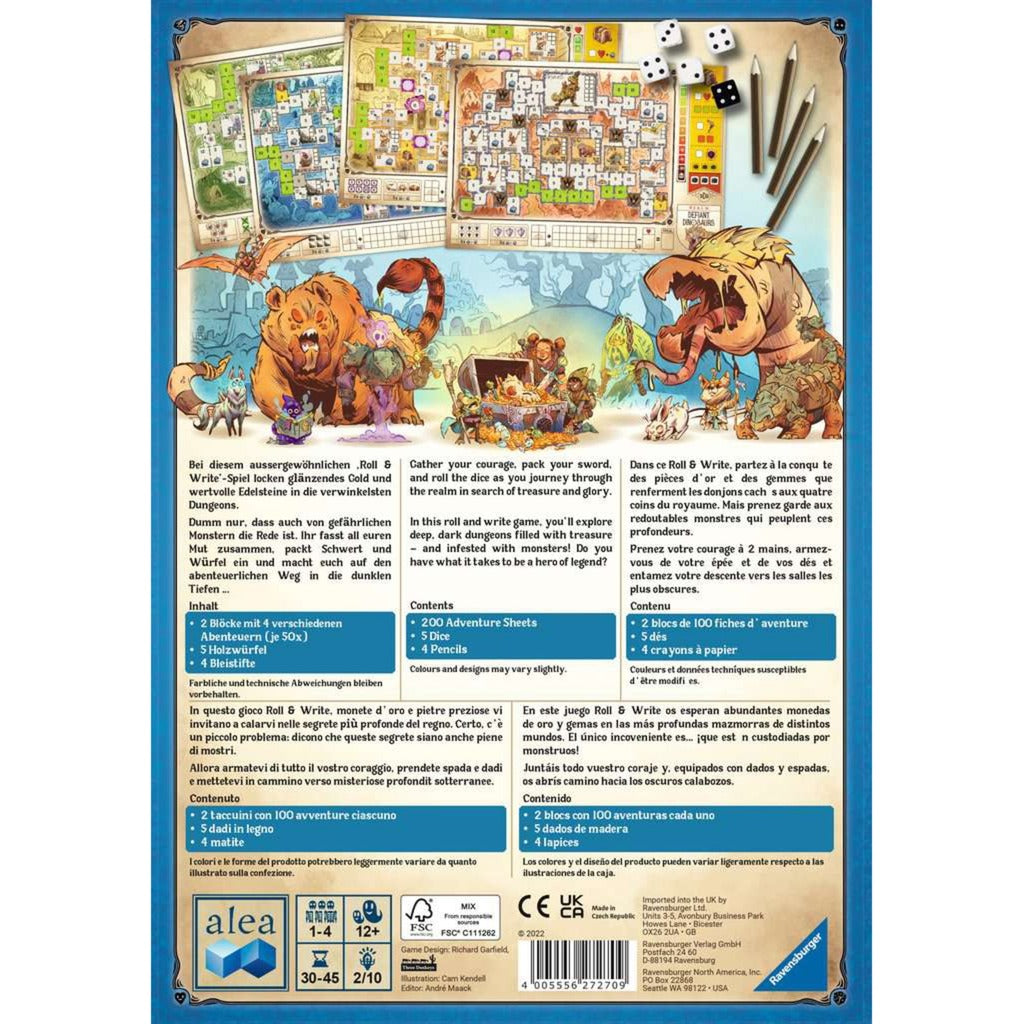 Ravensburger Dungeons, kostky a nebezpečí