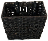 Volare braided wicker bicycle basket - Small - Black