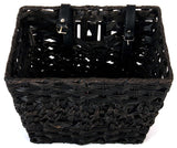Volare braided wicker bicycle basket - Small - Black