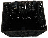 Volare braided wicker bicycle basket - Small - Black