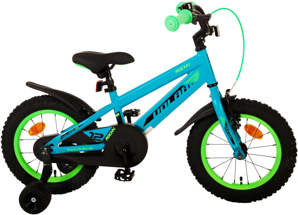 Volare Rocky Children's Bicycle - Boys - 14 Inch - Green