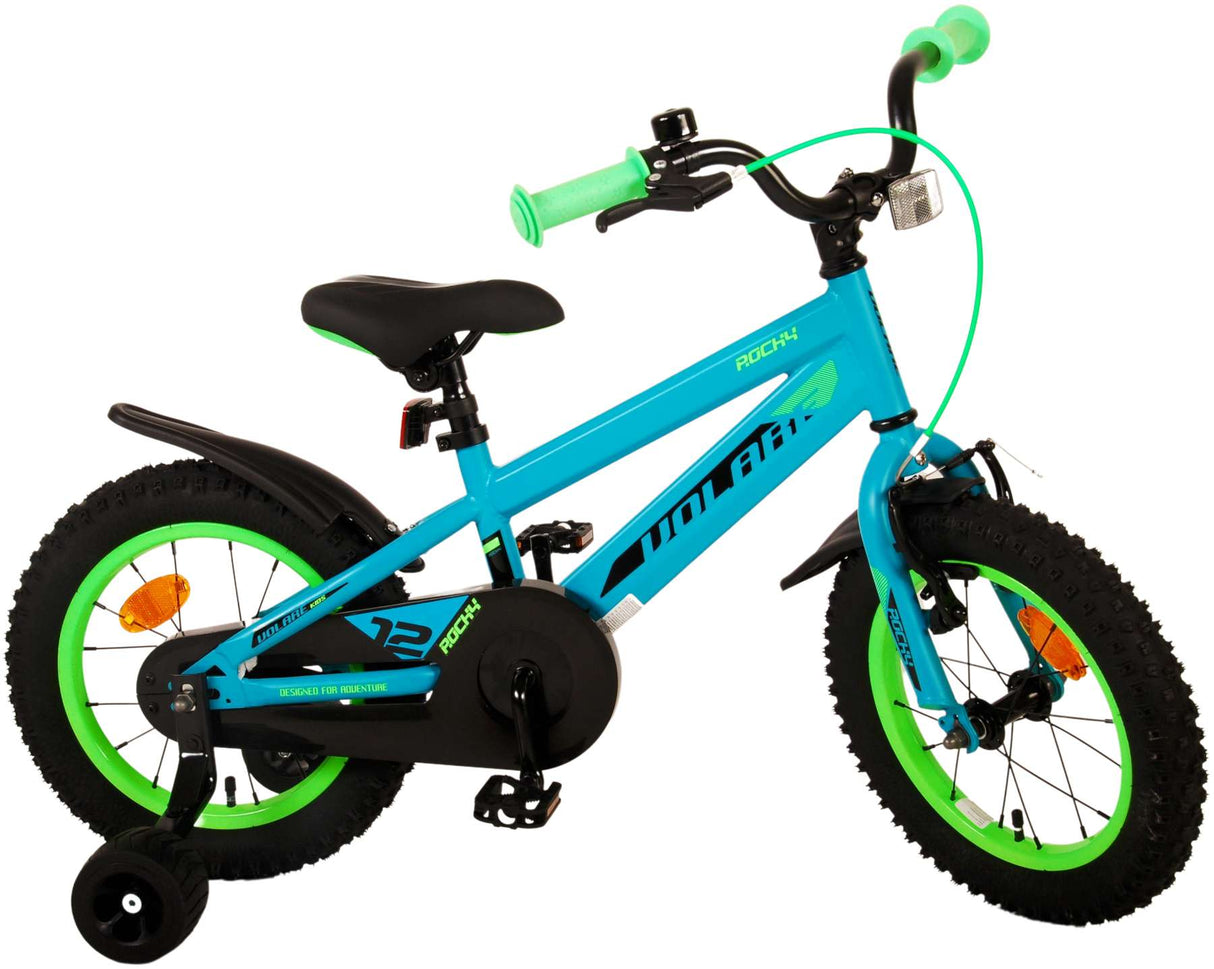 Volare Rocky Children's Bicycle - Boys - 14 Inch - Green