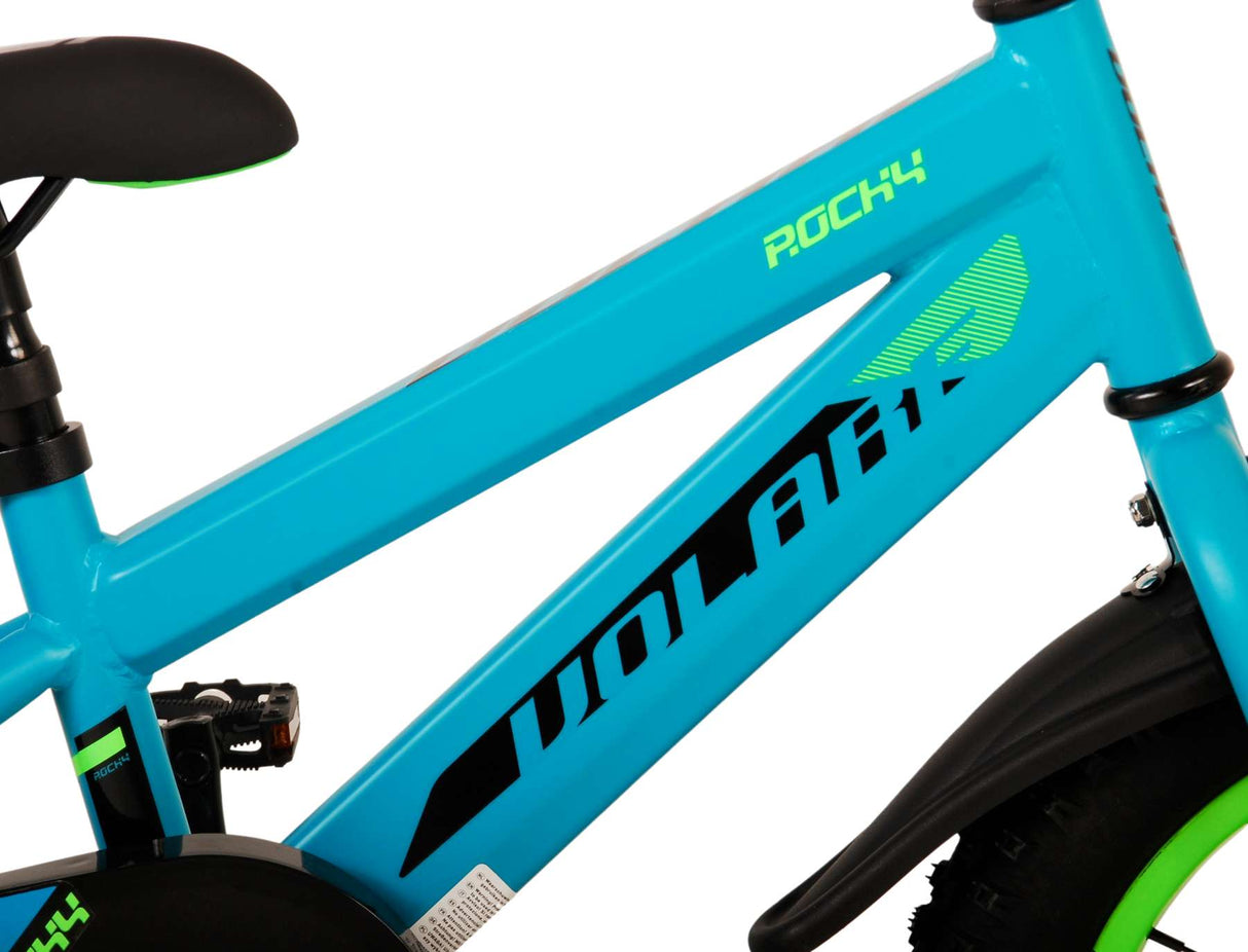 Volare Rocky Children's Bicycle - Boys - 14 Inch - Green