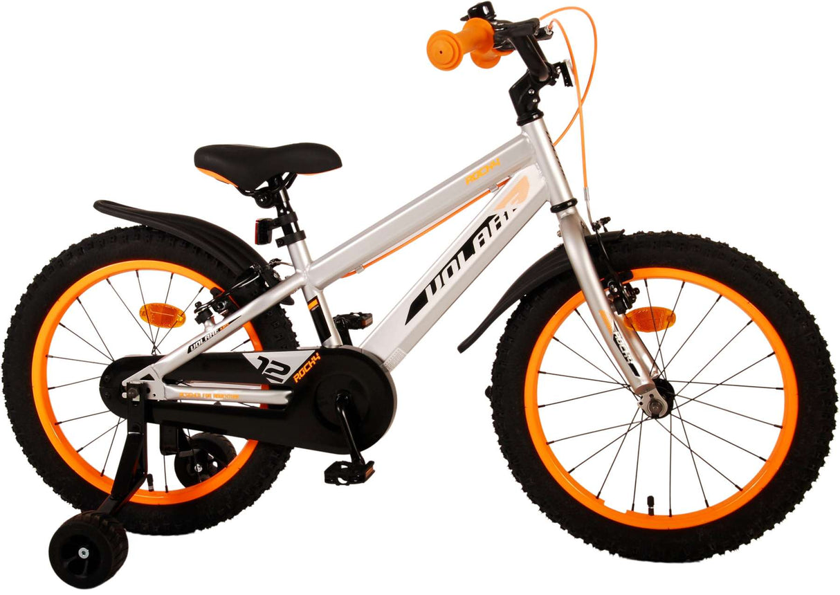 Valorare Rocky Children's Bike Boys da 18 pollici grigi due freni a mano
