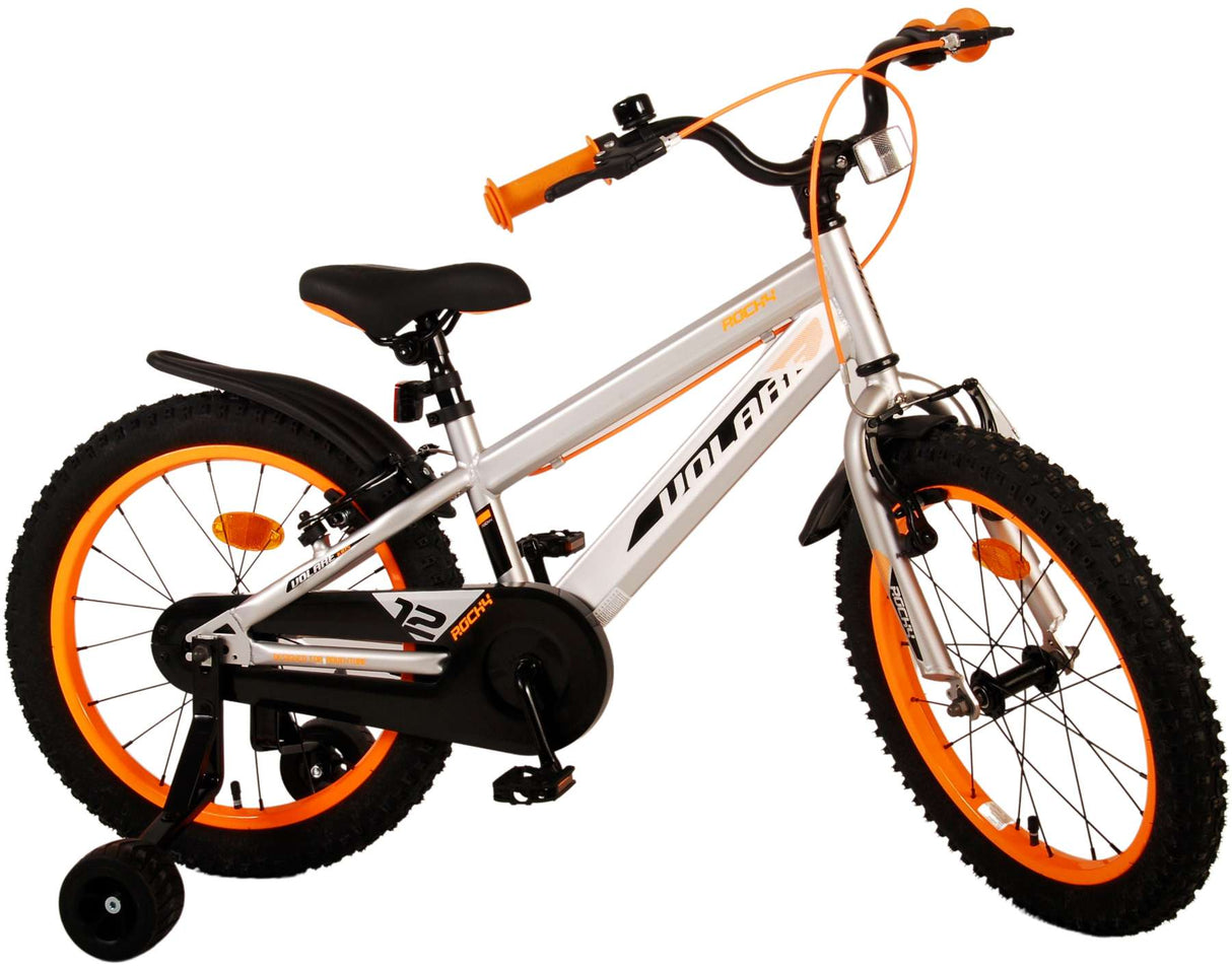 Valorare Rocky Children's Bike Boys da 18 pollici grigi due freni a mano