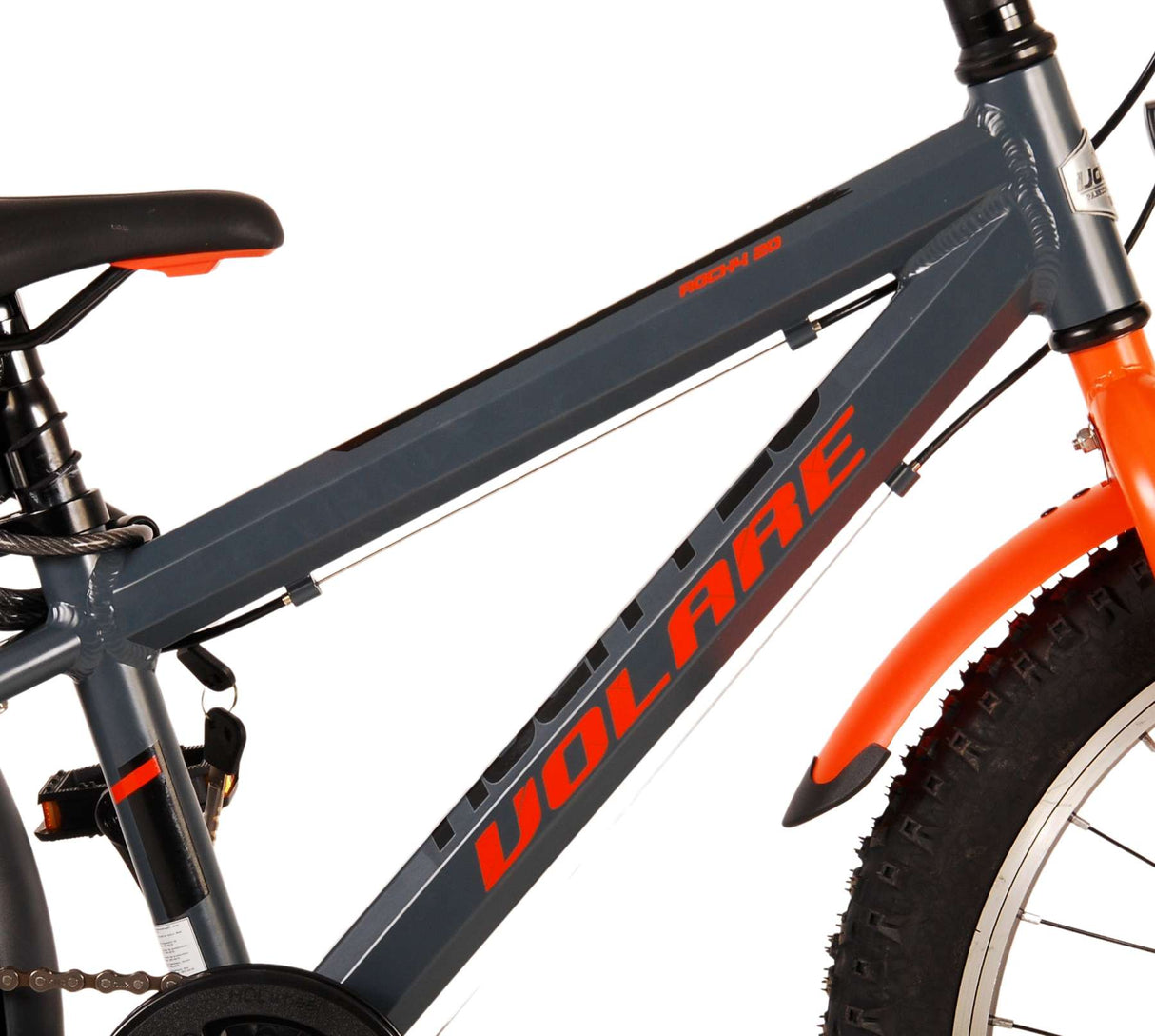 Volare Rocky Children's Bicycle - 20 Inch - Gray Orange - 6 Speed - Prime Collection