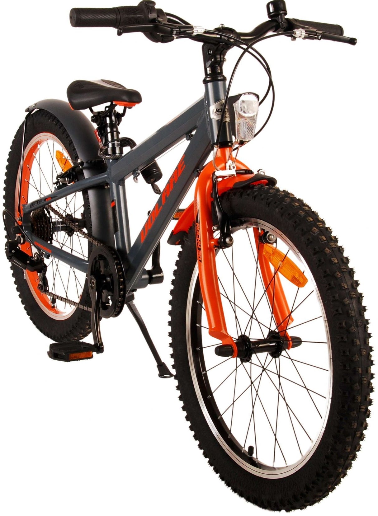 Volare Rocky Children's Bicycle - 20 Inch - Gray Orange - 6 Speed - Prime Collection