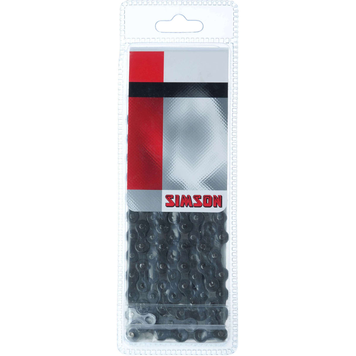 Simson bicycle chain normally basic - 112 links, 1 2 x1 8, for city bikes without gear and with hub gear - Black