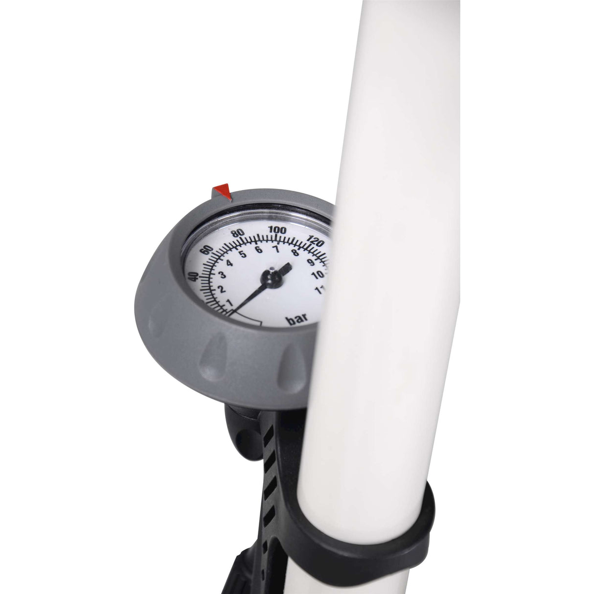 Bicycle pump with manometer steel 61 cm white (020601)
