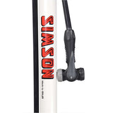 Bicycle pump with manometer steel 61 cm white (020601)
