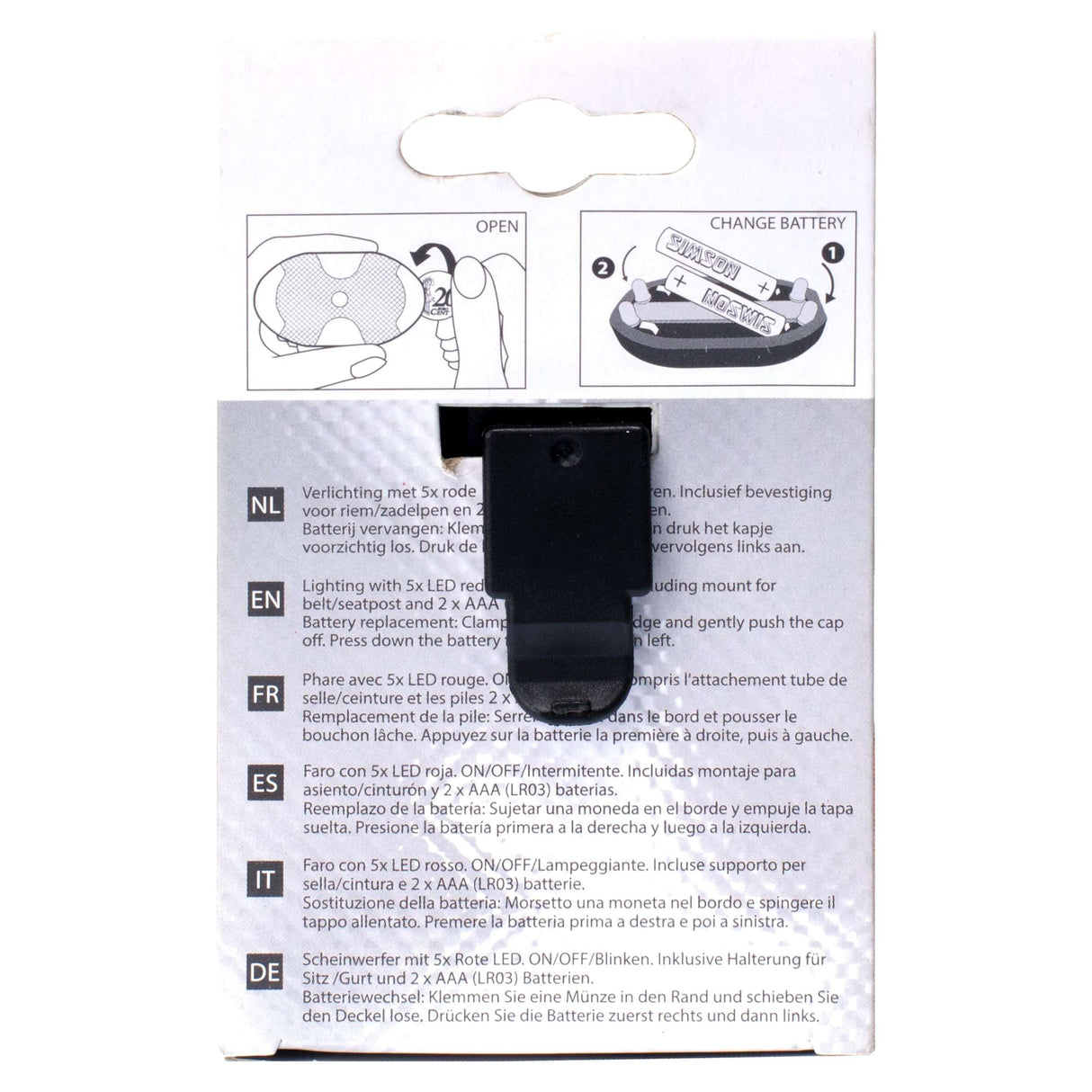 Simson LED hátsó fényvörös