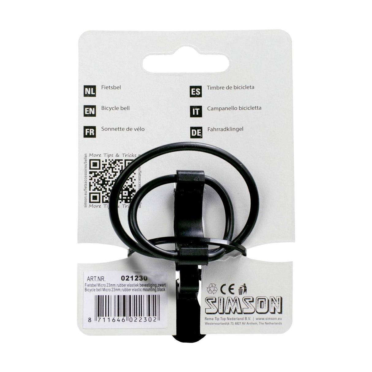 bicycle bell Micro 23 mm copper black