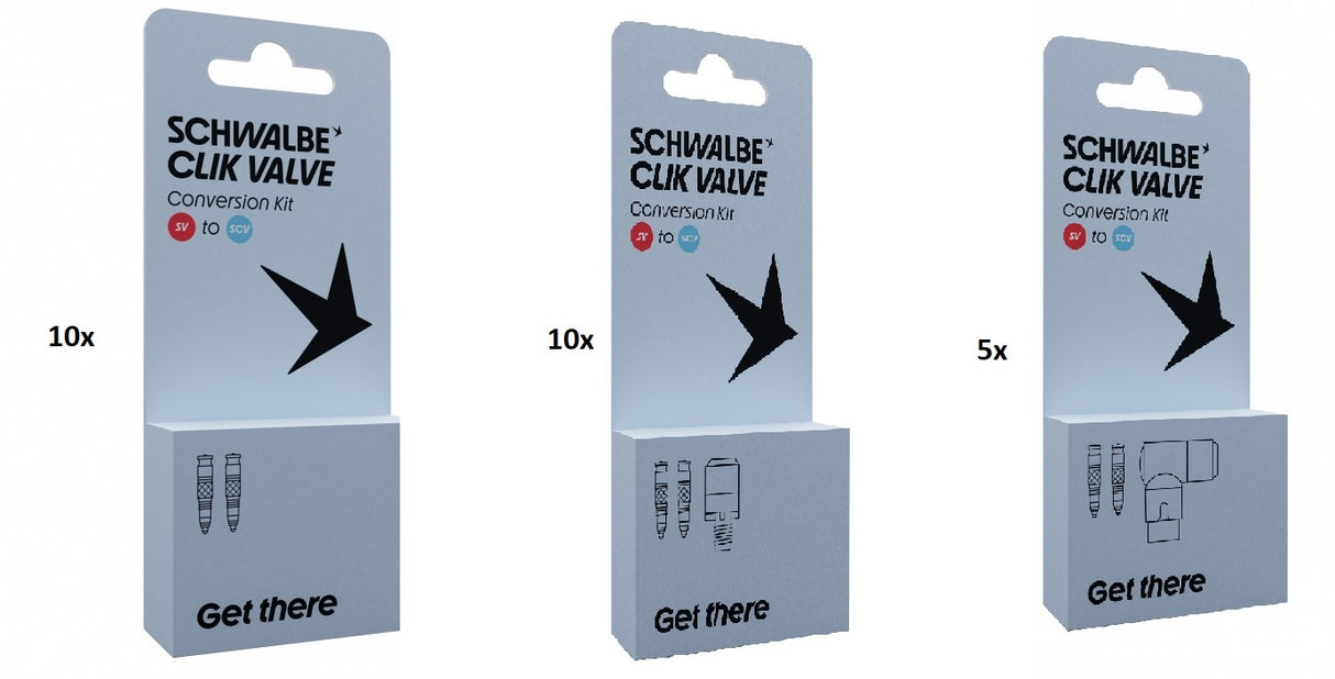 Schwalbe Clik Valve DV-SCV Starter package Frans Valiel Conversion Kit 3550