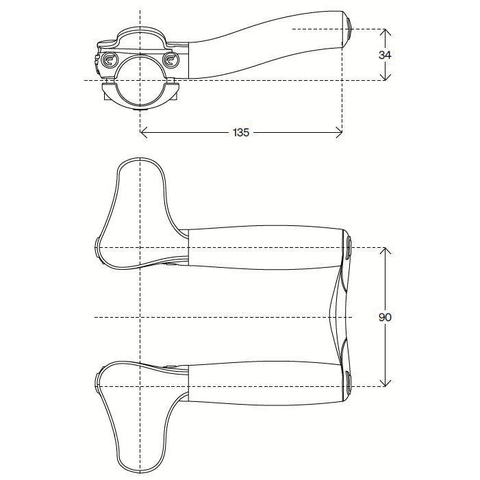 Deda set -up handlebar carbon blast