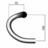 Deda handlebar bend zero-100 external dimensions 44cm black
