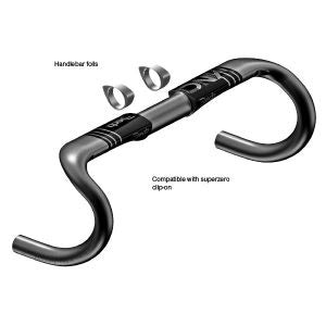 Deda Carbon Sterin Biegung Vinci flach 420 mm POB 31,7 mm Kohlenhydrate.