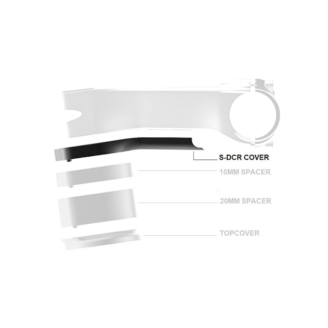 Deda cover superbox 140mm nylon sort