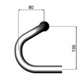 Deda st. upogni posebno ⌀26 mm 42 cm poljsko srebro