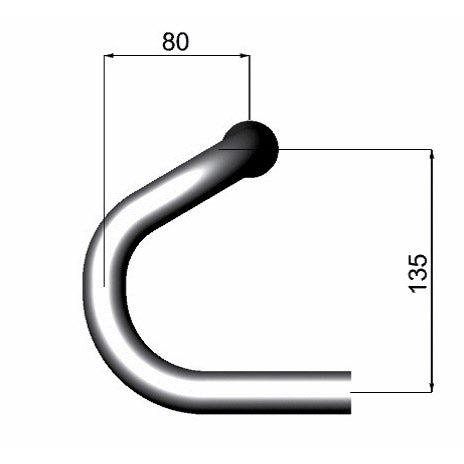 Deda St. Bend Special ⌀26mm 46 cm polsk sølv