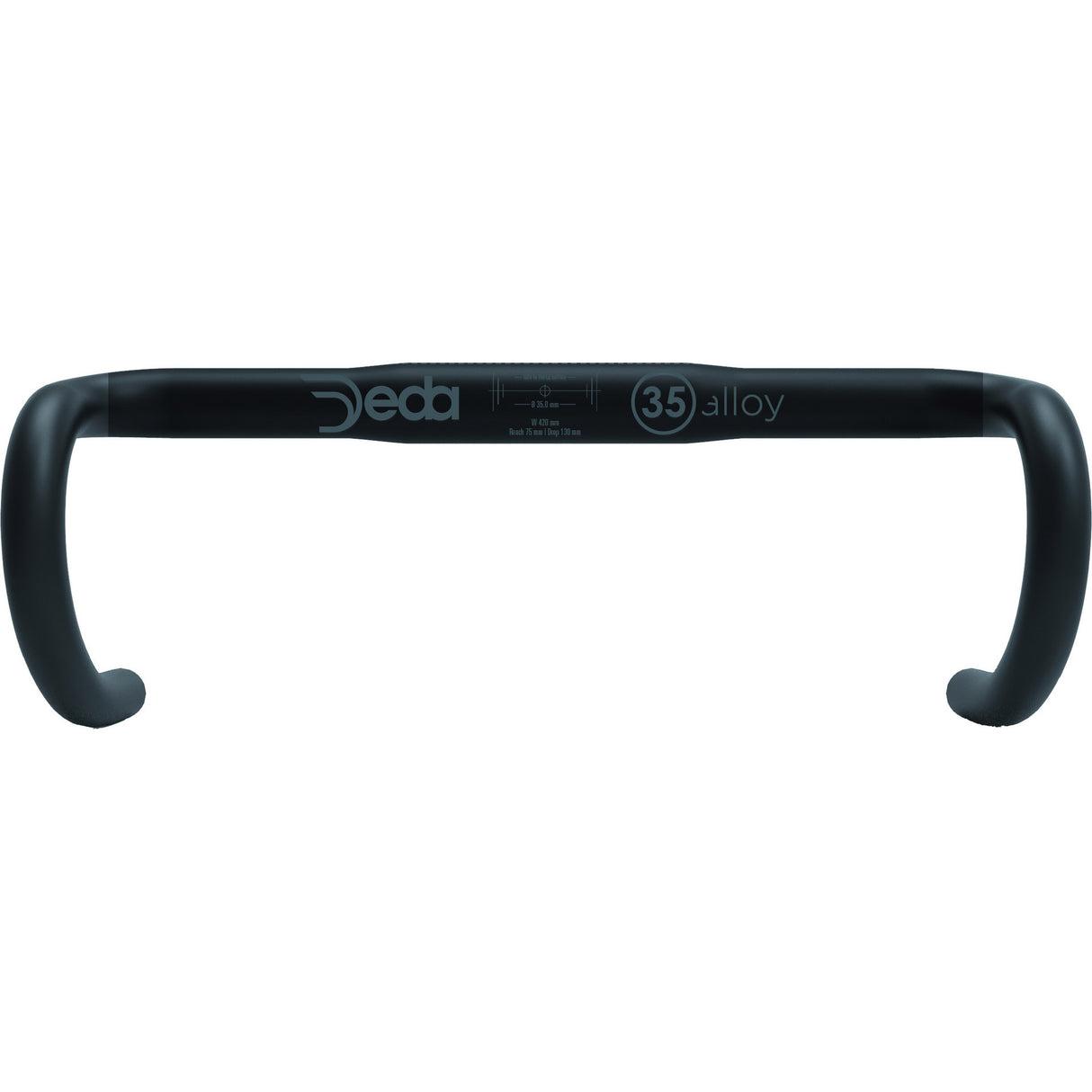 Deda -ohjaustanko M35 RHM 44cm alumiini musta