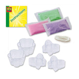 Ses zand was kaarsen