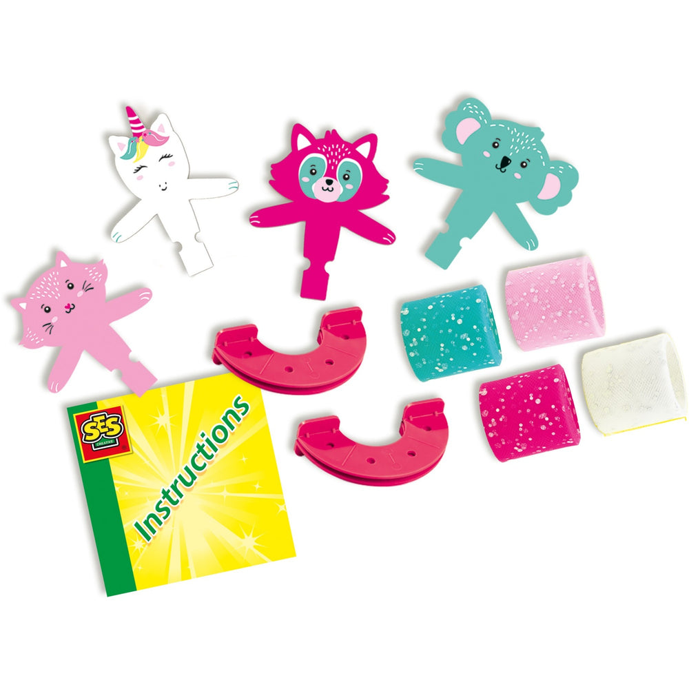 SES Glitter Tulle Pompoms