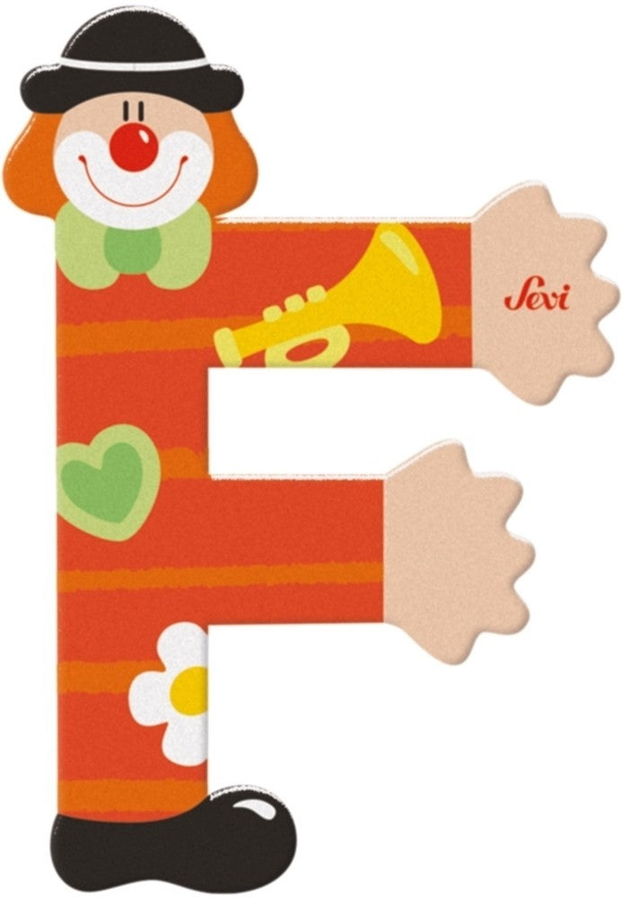 Sevi letter clown f: 10 cm (81742)