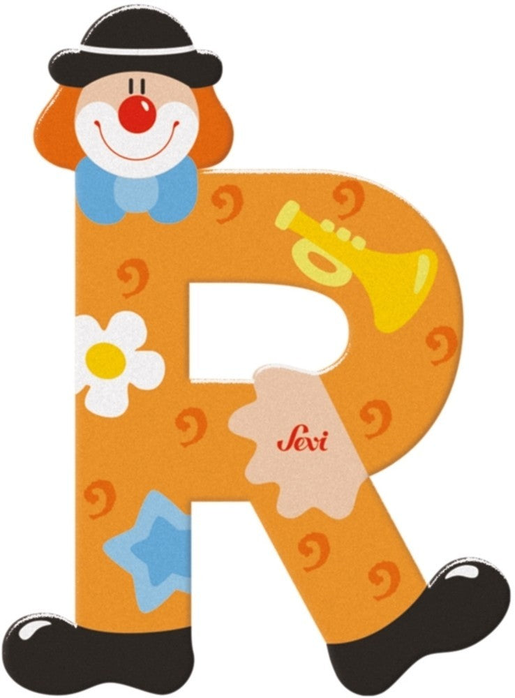 Sevi letter clown r: 10 cm (81754)