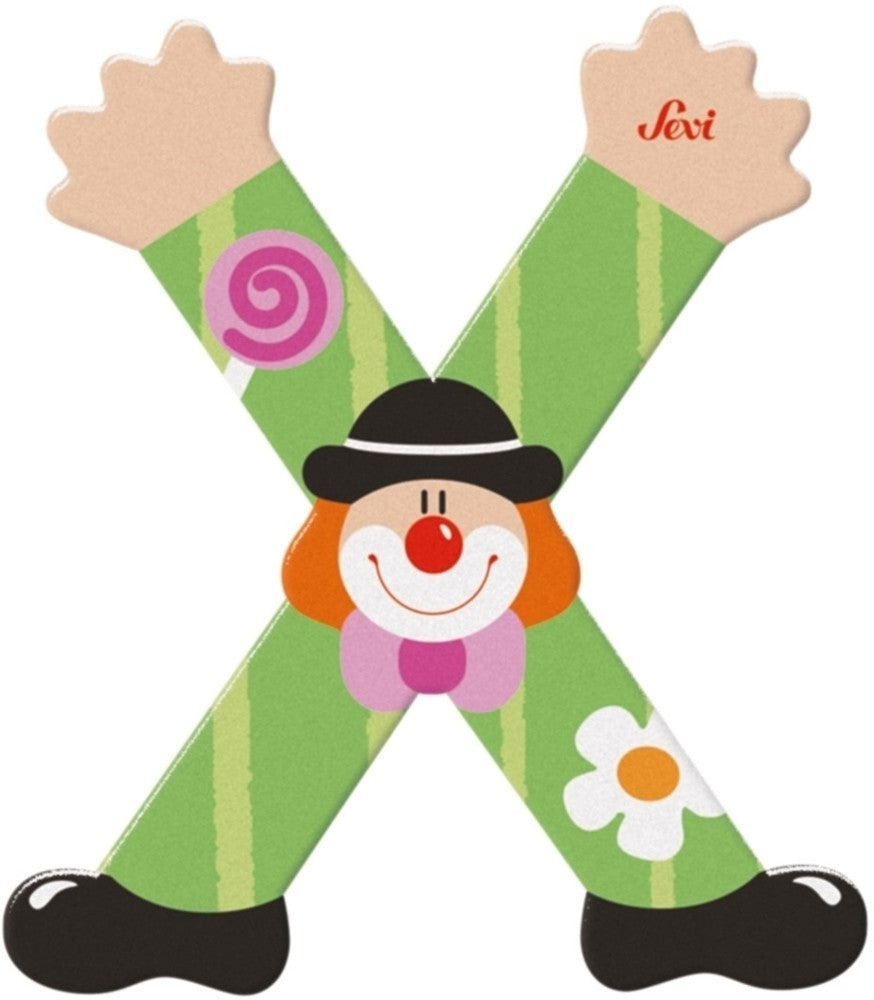 Sevi letter clown x: 10 cm (81760)