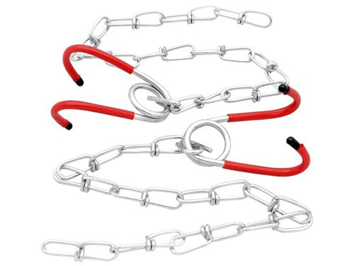 Cadenas de suspensión con ganchos de plata rojo 2 piezas