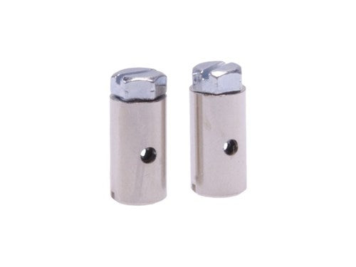 Schrauwen Nippelen 15 x 8 mm sëlweren 2 Stécker