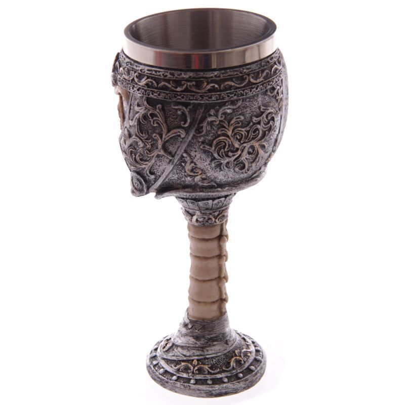 Warrior skull gothic decorative chalice