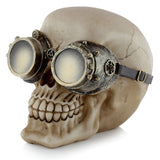 Steam punk style skull with glasses home accessory