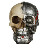 Skulla w stylu punkowym z pół robotów głowa akcesorium domowego