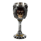 Steampunk skull decorative chalice