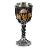Skull with chain decorative chalice