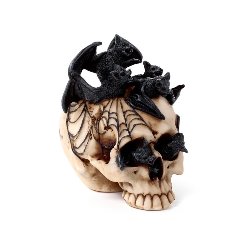 Skull with bats inside