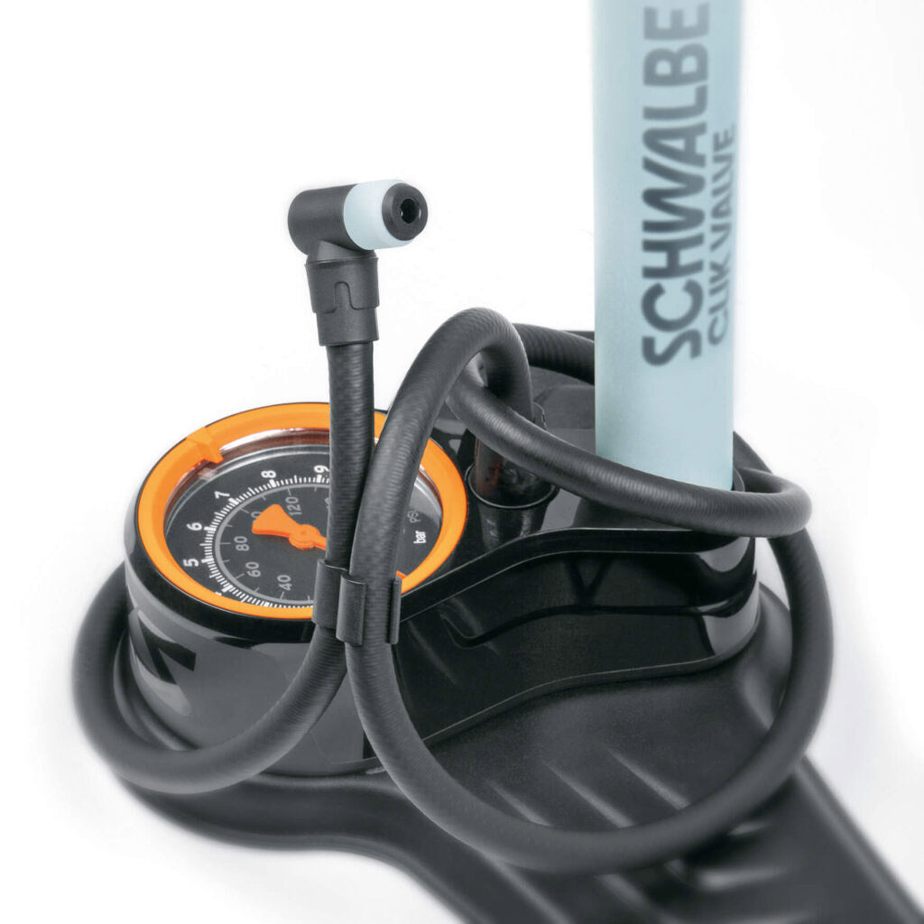 SKS floor pump Air-X-Plorer Clik Valve 10bar with Conv. set