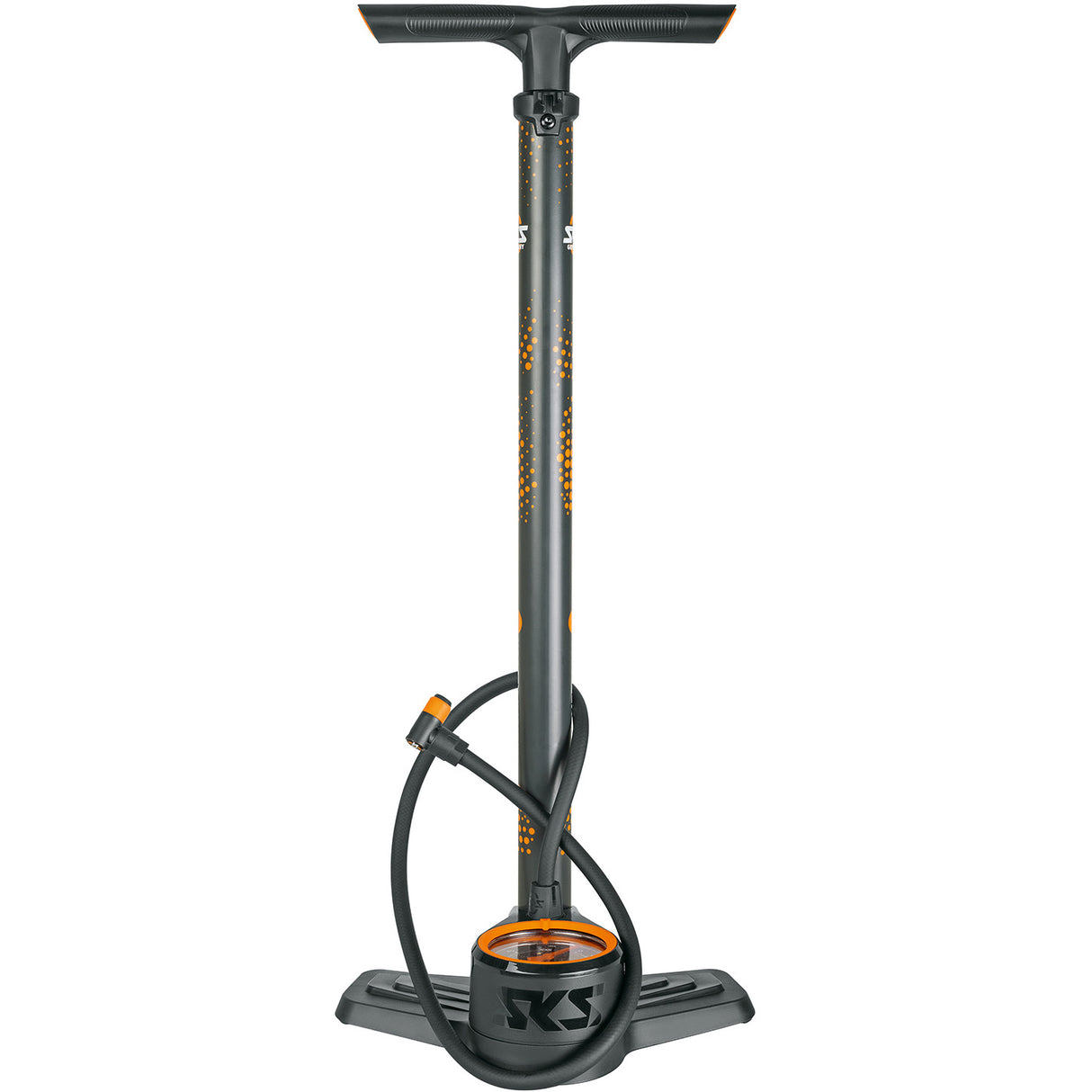 Sks vloerpomp aircompressor clic tec 10.0 10bar zw oranje