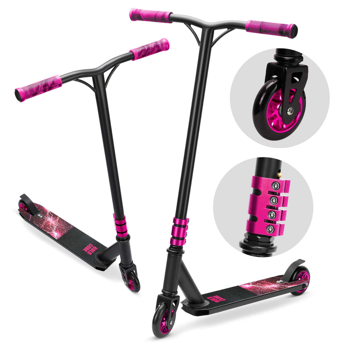Boldcube deluxe stuntstep - roze