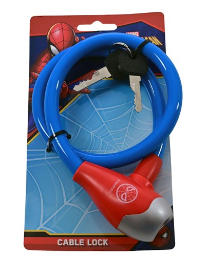 Spiderman kabellås blå rött