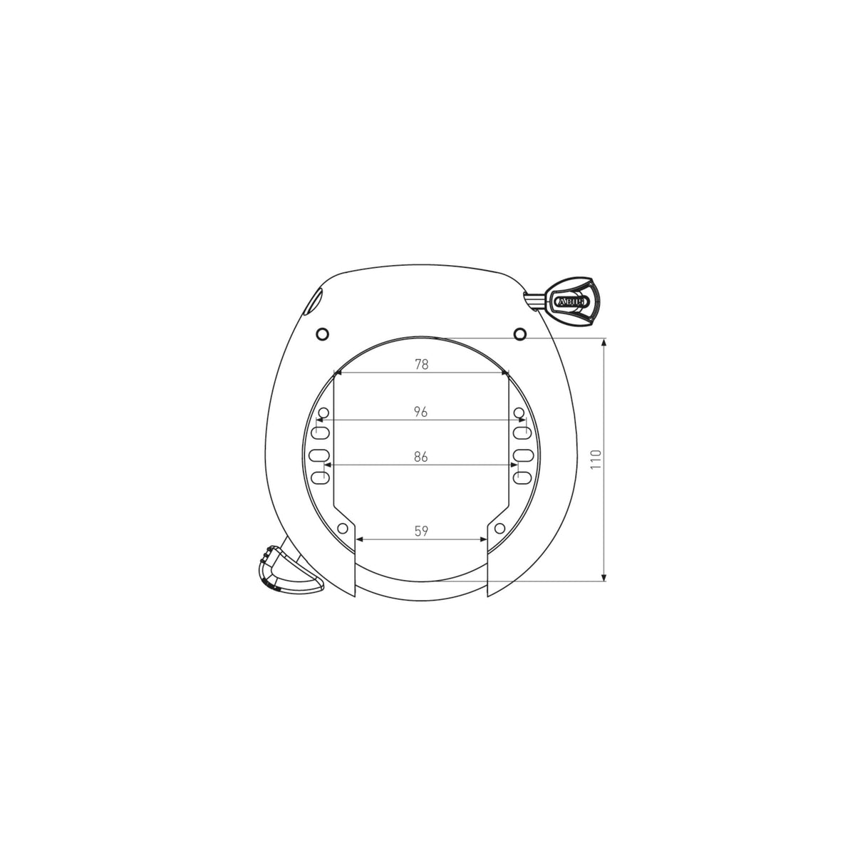 ABUS SHIELD XPLUS 5755L ART 2 - FEKETE - Ringslot