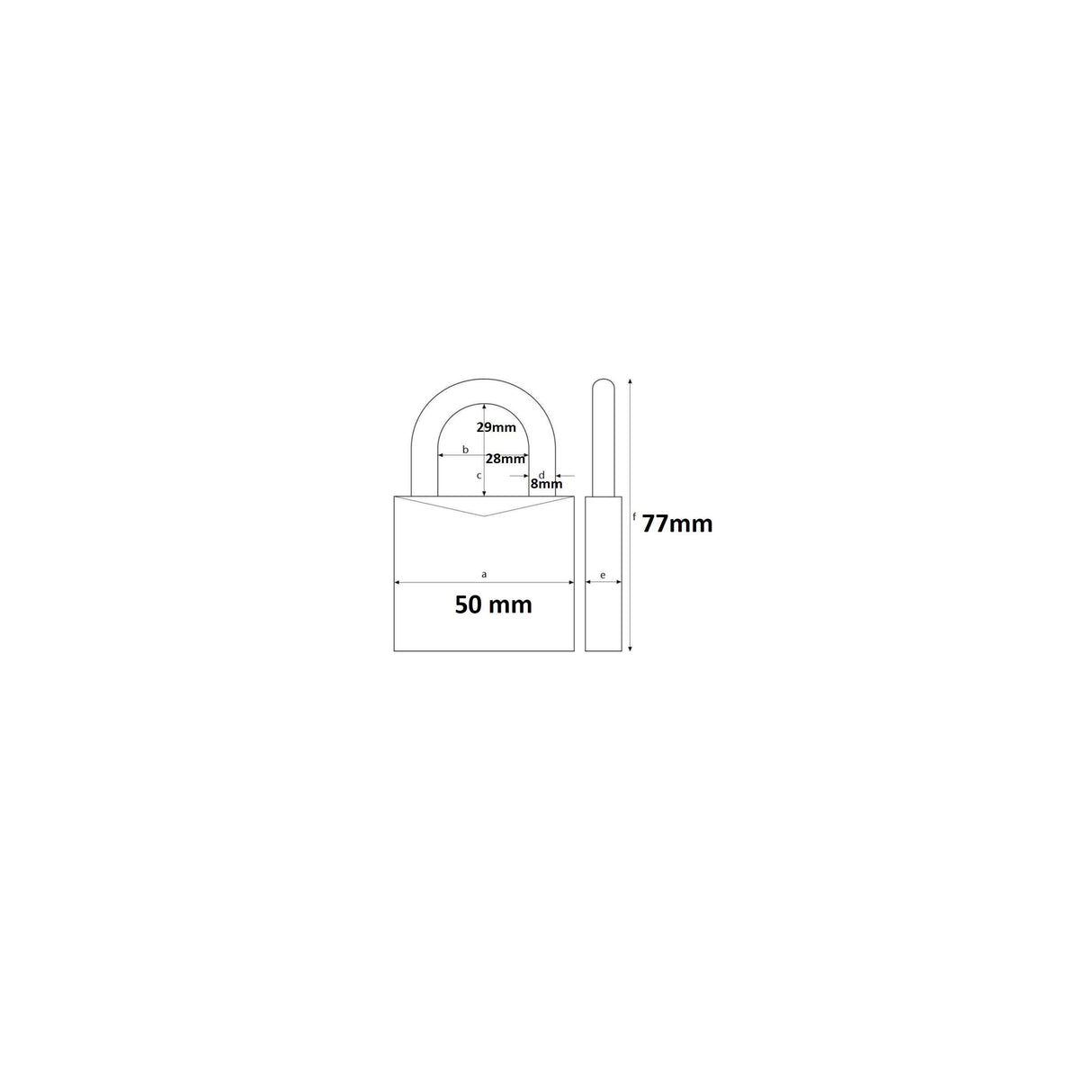 Abus Padlock 65 50 mm pilkos spalvos