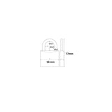 Abus Padlock 65 50 mm pilkos spalvos
