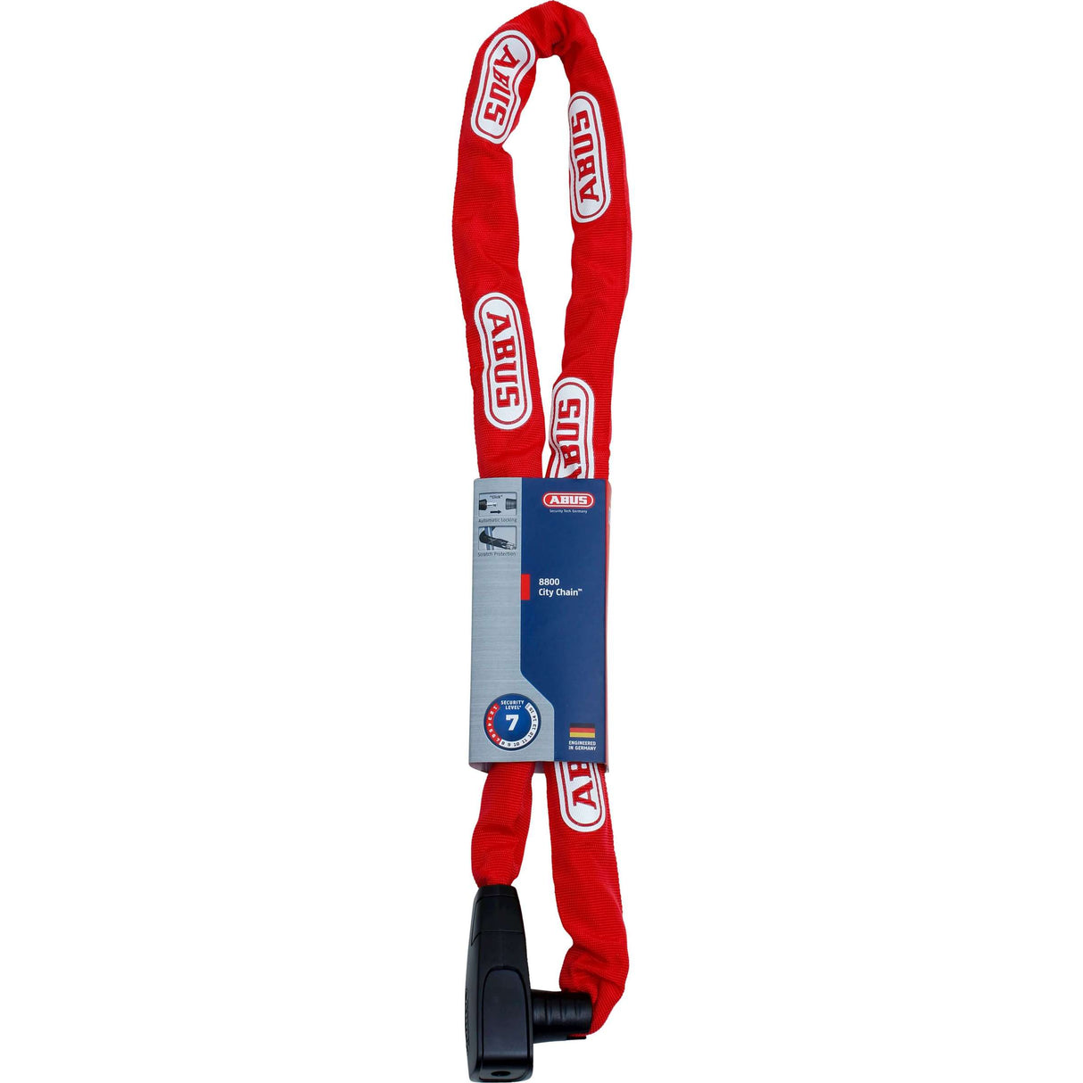 „Abus Citychain 8800 95“ raudona - dviračių grandinės užraktas