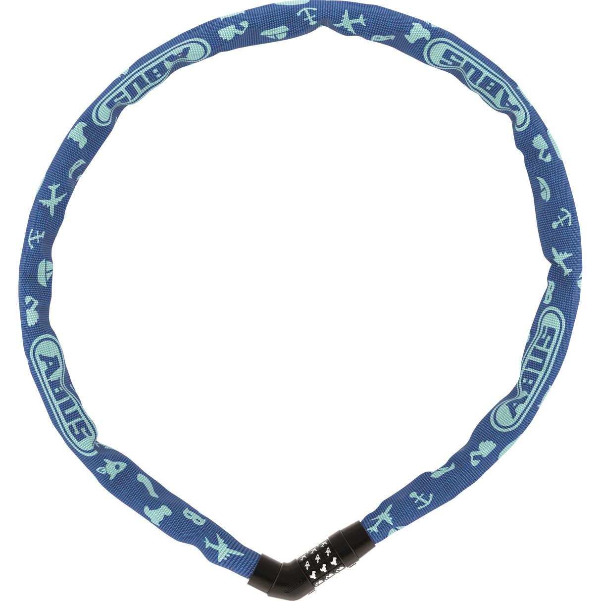 Abus 4804C 75 lánczár, 75 cm, kék, acél-o-lánc