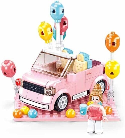 Sluban qmini roze cabriolet : 245 stuks (m38-b1086)